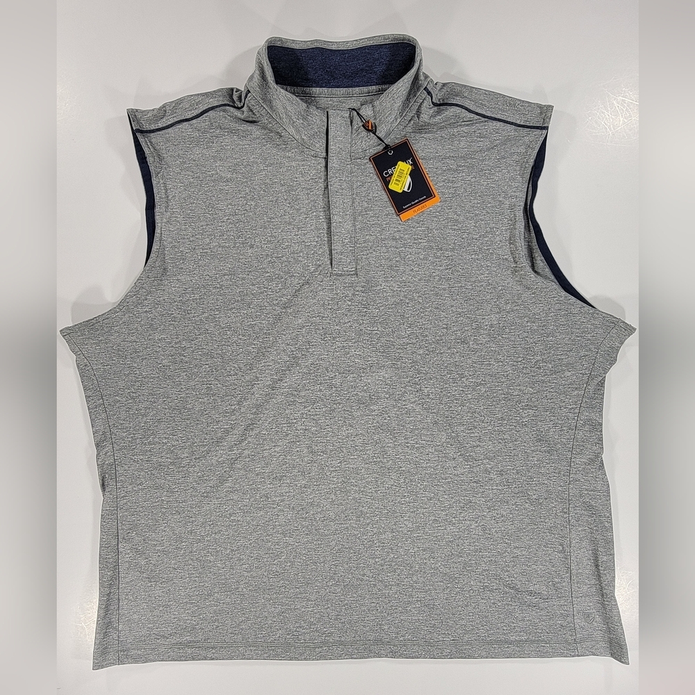 NEW Cremieux Performance 1/4 Zip Activewear Vest XXL Stretch Gray Golf NWT $89